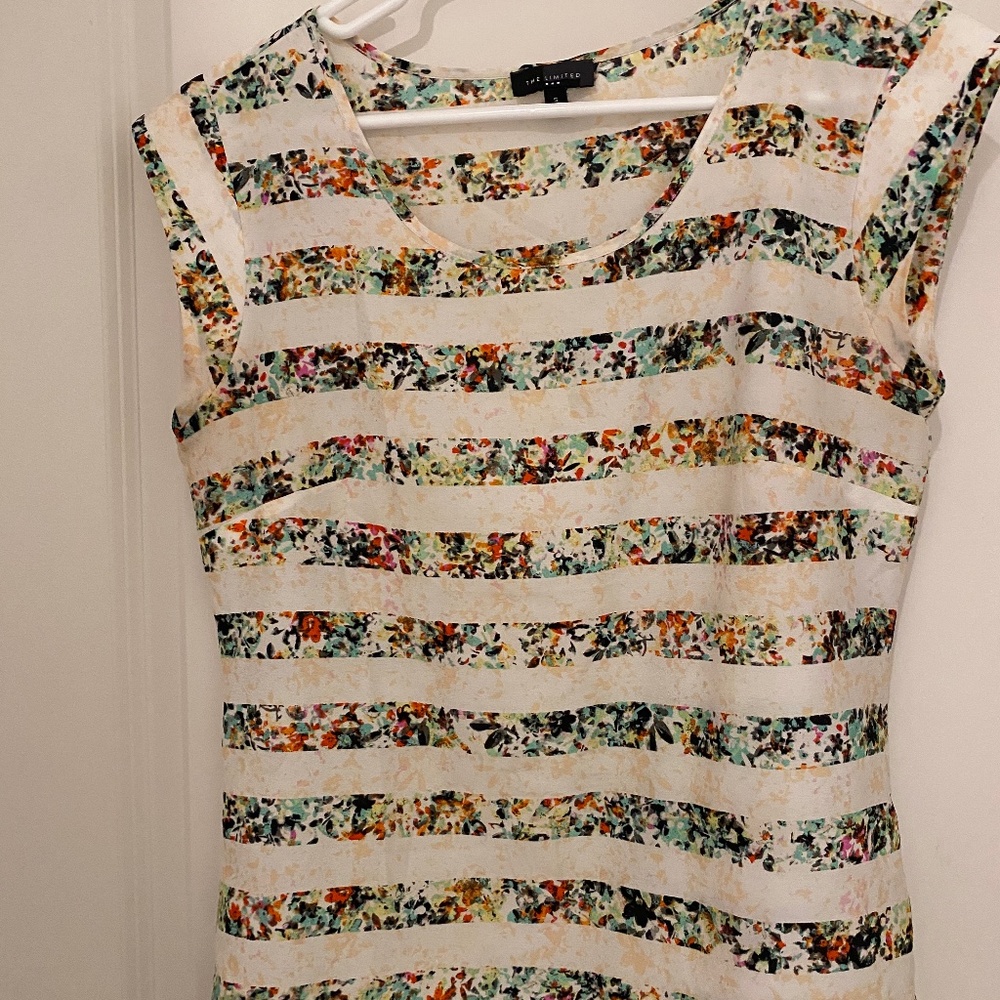 The Limited floral pattern top in symmetrical lines